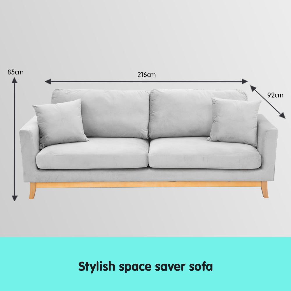 Teulada 3 Seater Sofa Bed, Light Grey