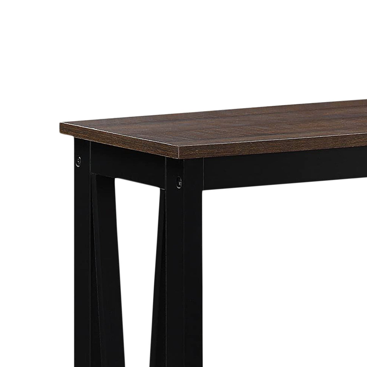 Sarantino Cielo Dark Walnut 2-Tier Console Table