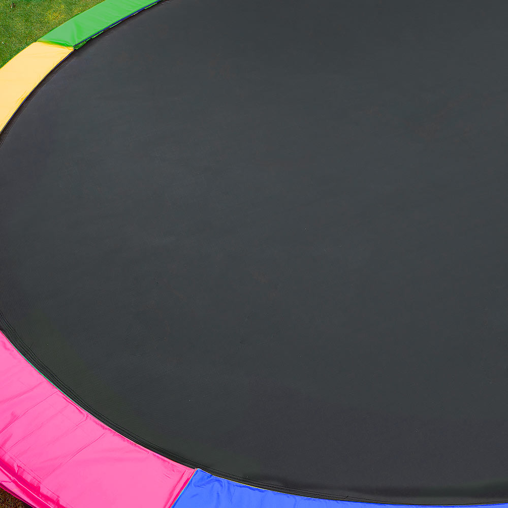 Lammermoor Round Trampoline with Rainbow Pad, Enclosure and Ladder, 12ft