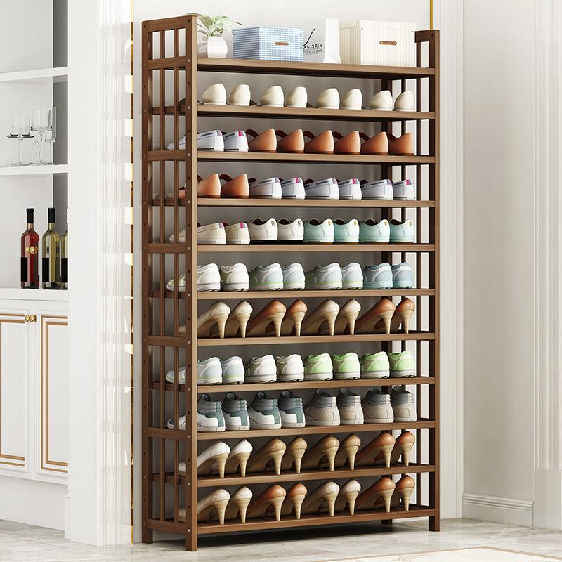 Warrak 10 Tier Bamboo Shoe Rack, Natural image 2