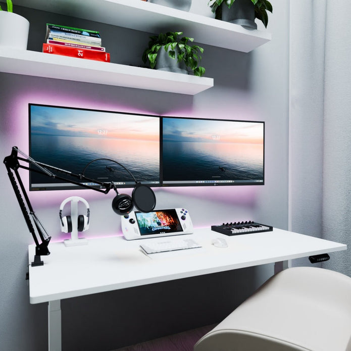 Fraser Electric Standing Desk, White 120cm