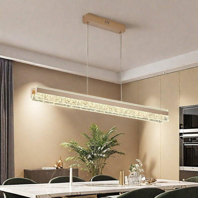 Coffee Nordic long linear acrylic pendant light, view 3
