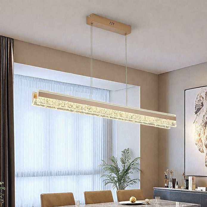 Coffee Nordic long linear acrylic pendant light, view 4