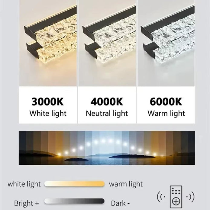 Coffee Nordic long linear acrylic pendant light, view 6
