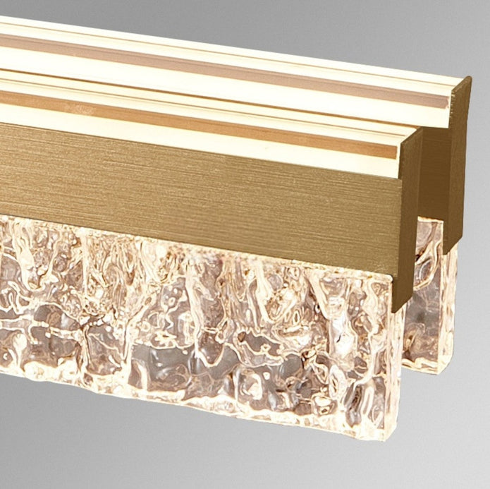 Gold Nordic long linear acrylic pendant light, view 5