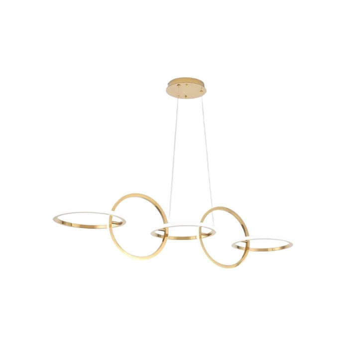 Gold Ring LED Pendant Light Dimmable 120cm