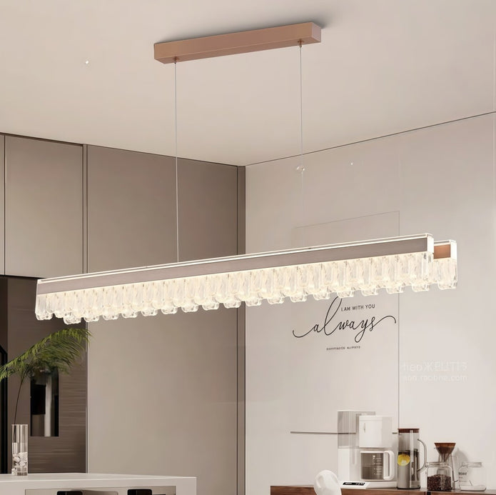 Coffee Nordic dual linear acrylic pendant light, view 1