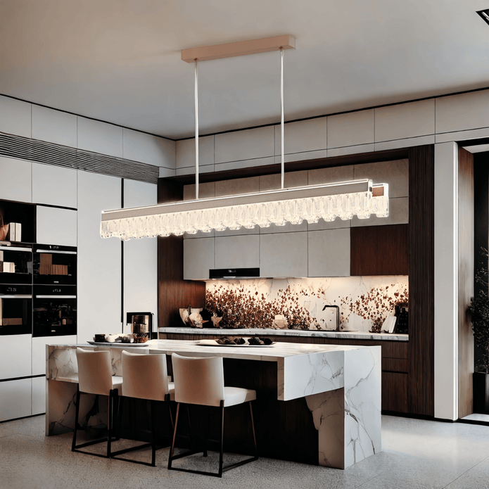 Coffee Nordic dual linear acrylic pendant light, view 2