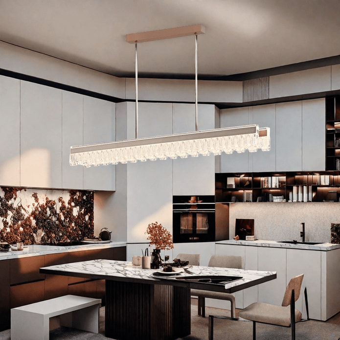 Coffee Nordic dual linear acrylic pendant light, view 3