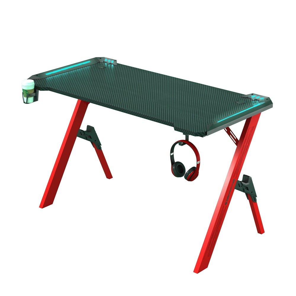 Macarthur Gaming Desk, Black 140cm