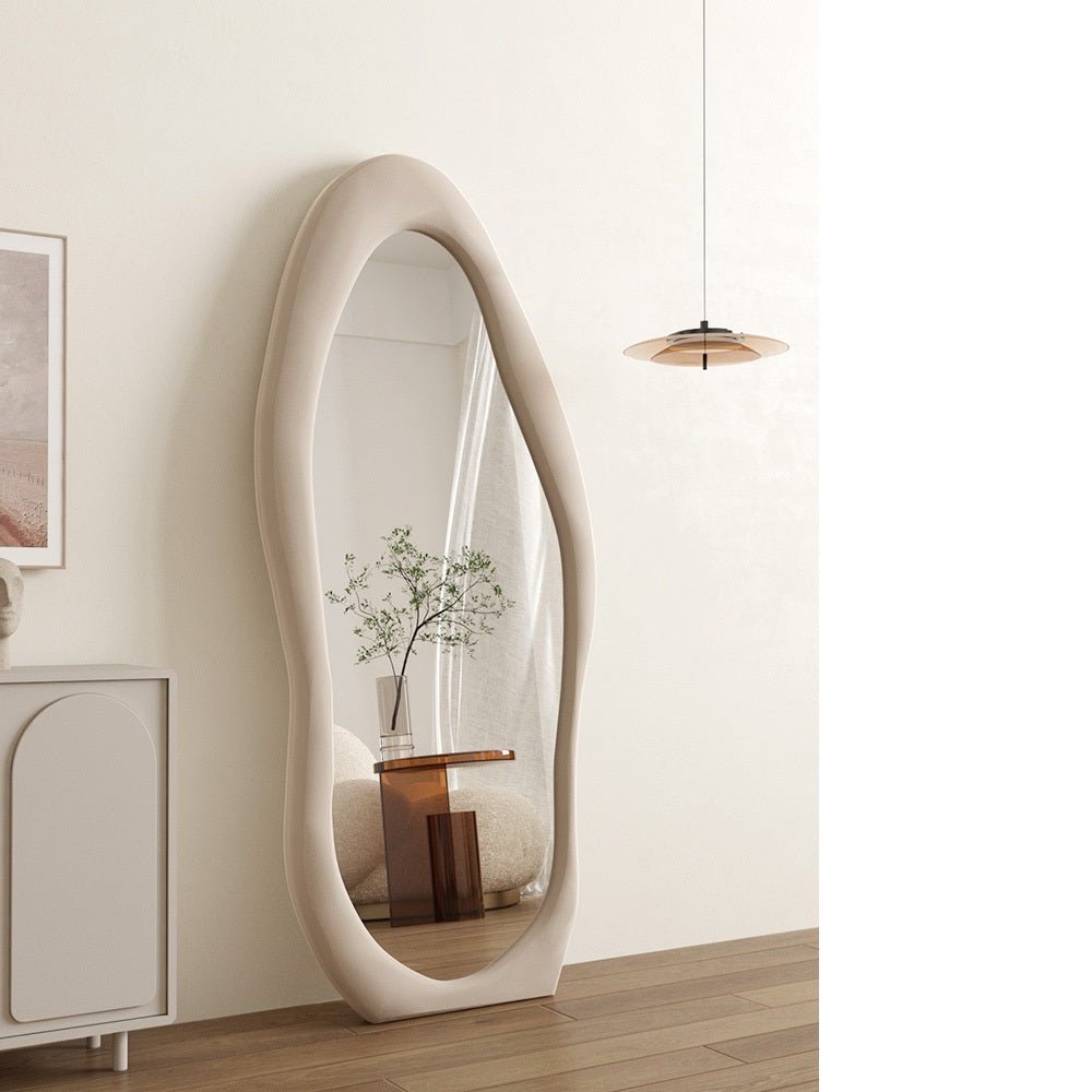 Skenes Creek Wavy Floor Mirror, Pearl White 170cm