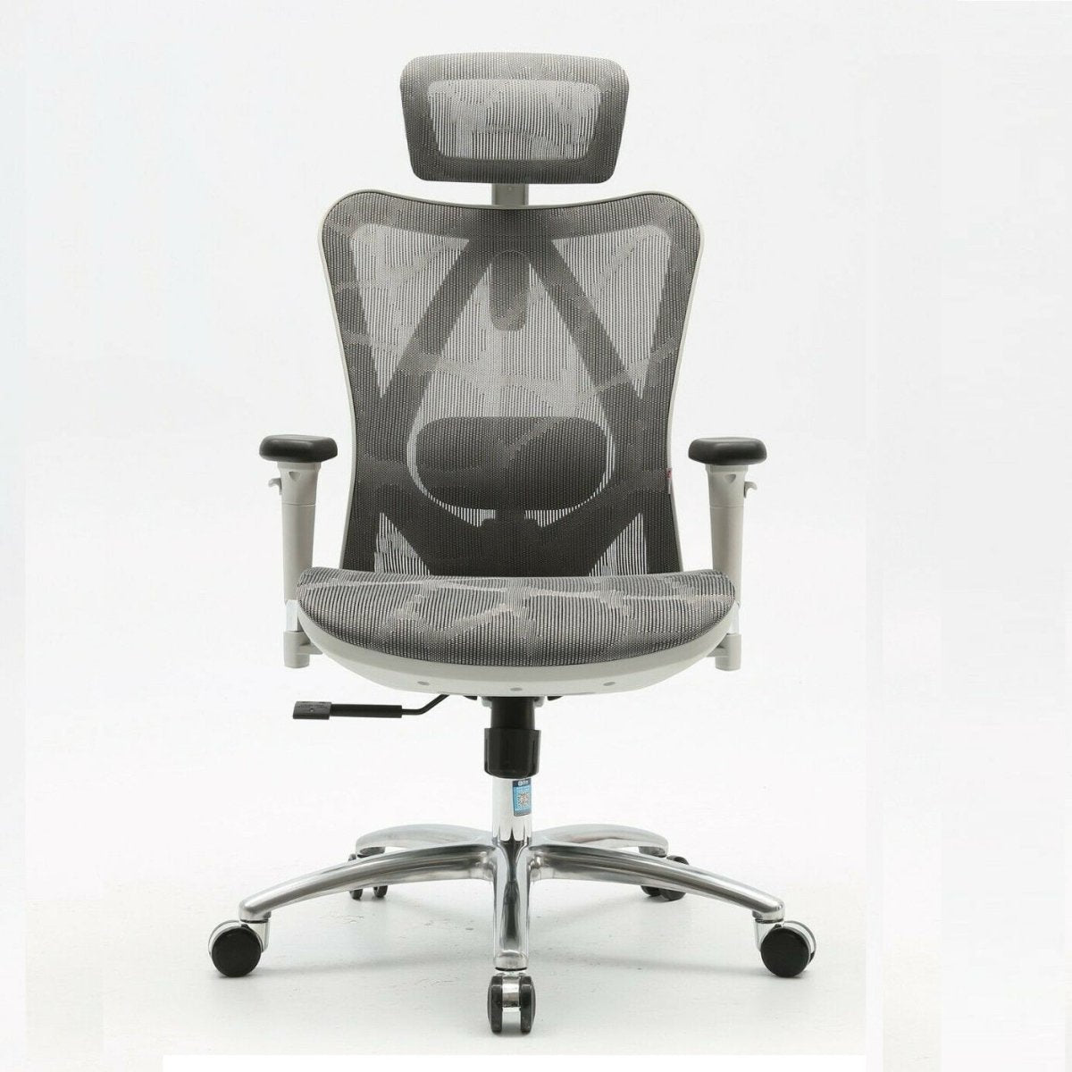 Walpole grey ergonomic mesh office chair with 3D armrests