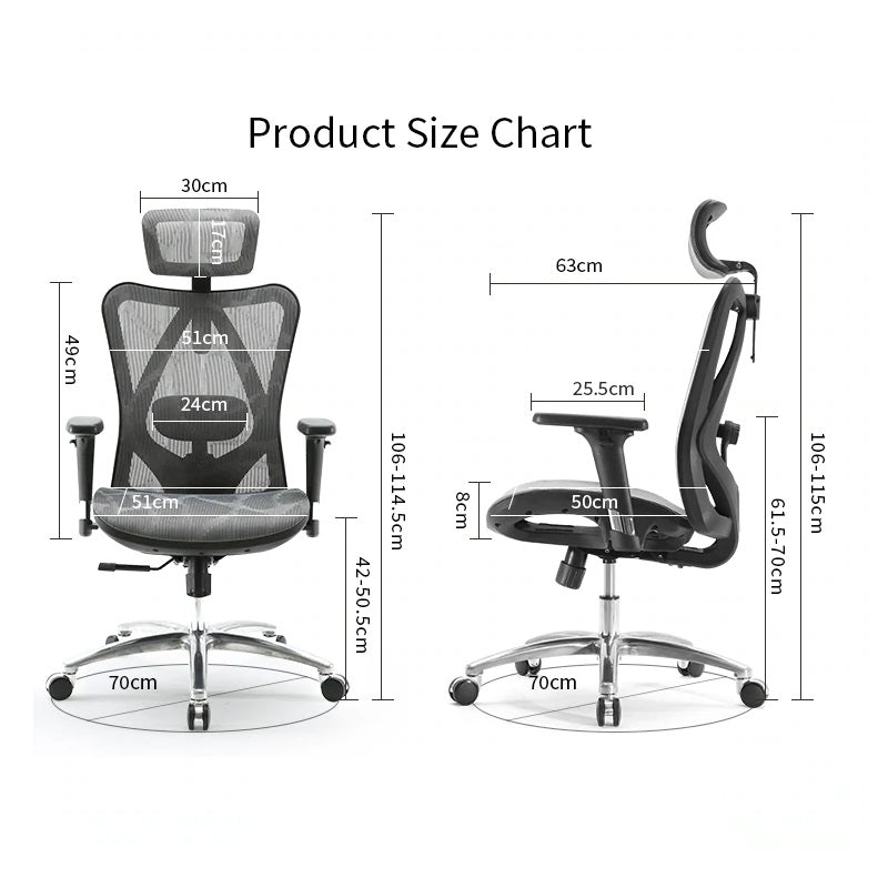 Walpole grey ergonomic mesh office chair with 3D armrests