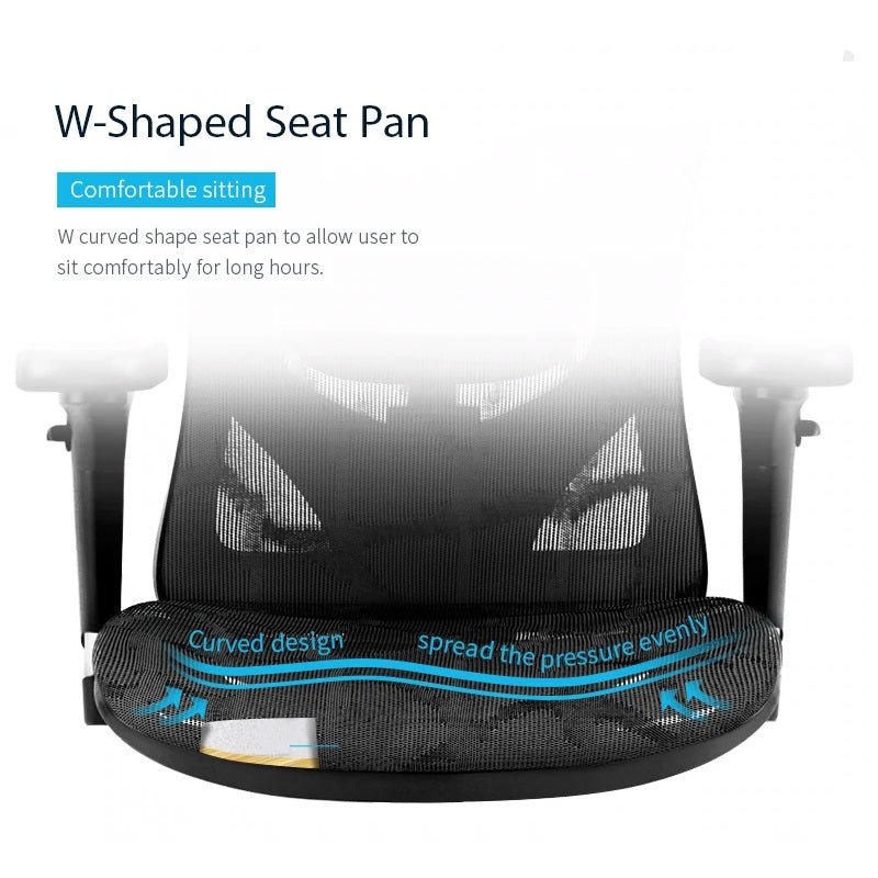 Walpole grey ergonomic mesh office chair with 3D armrests