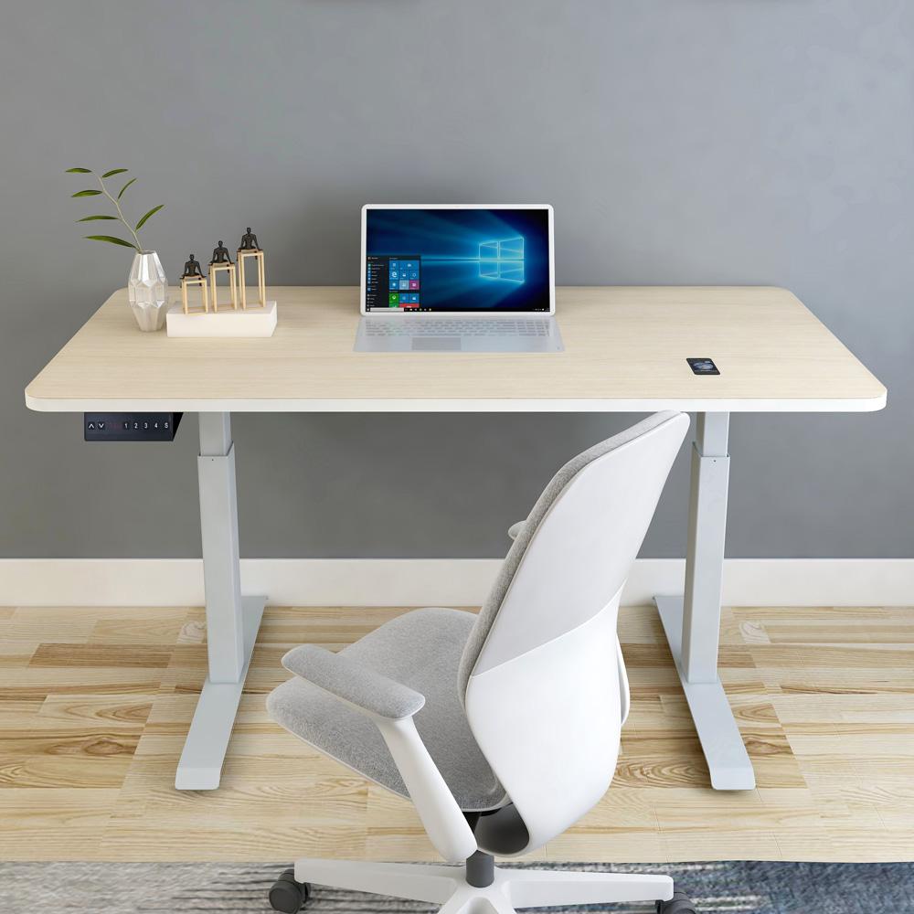 Amazingooh 140cm Motorised Sit-Stand Desk Black or Maple — Allure Home Collections