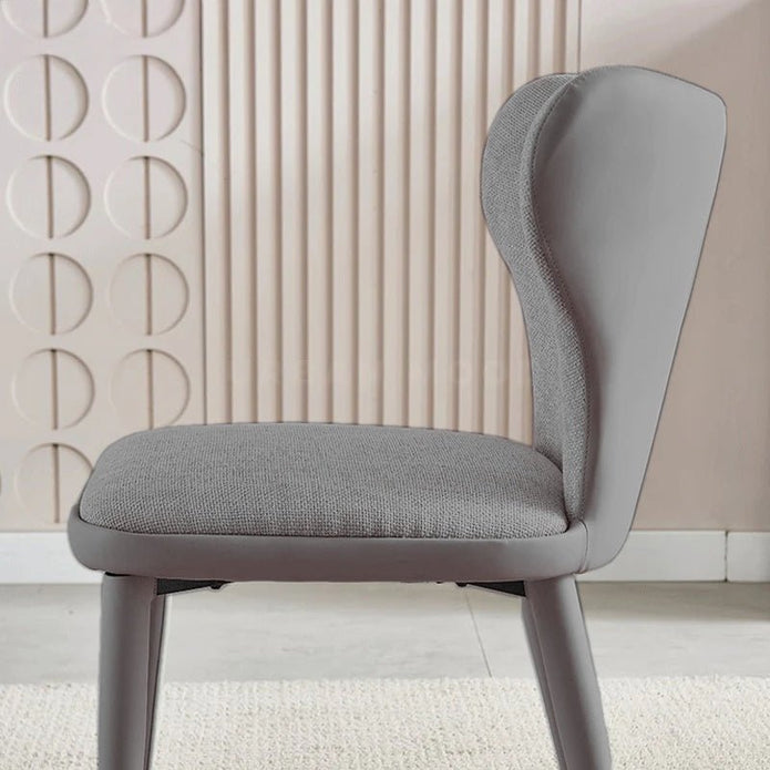 Penrice light grey faux leather and flannel dining chair