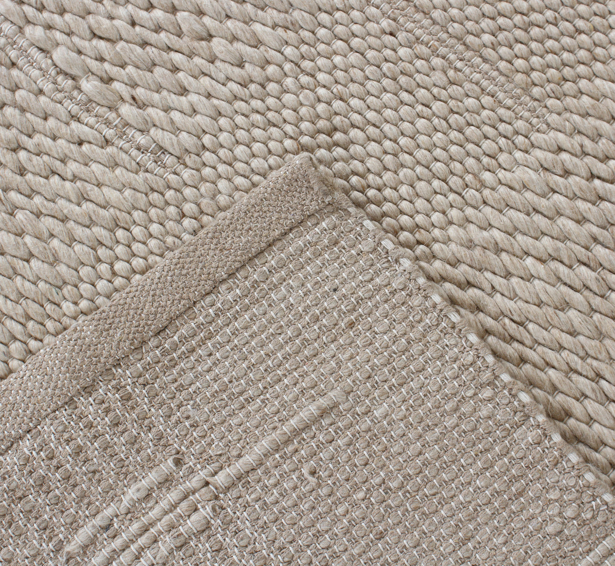 Milano Hand-Woven Flatweave Wool Area Rug — Textured Organised Weave — Allure Home Collections