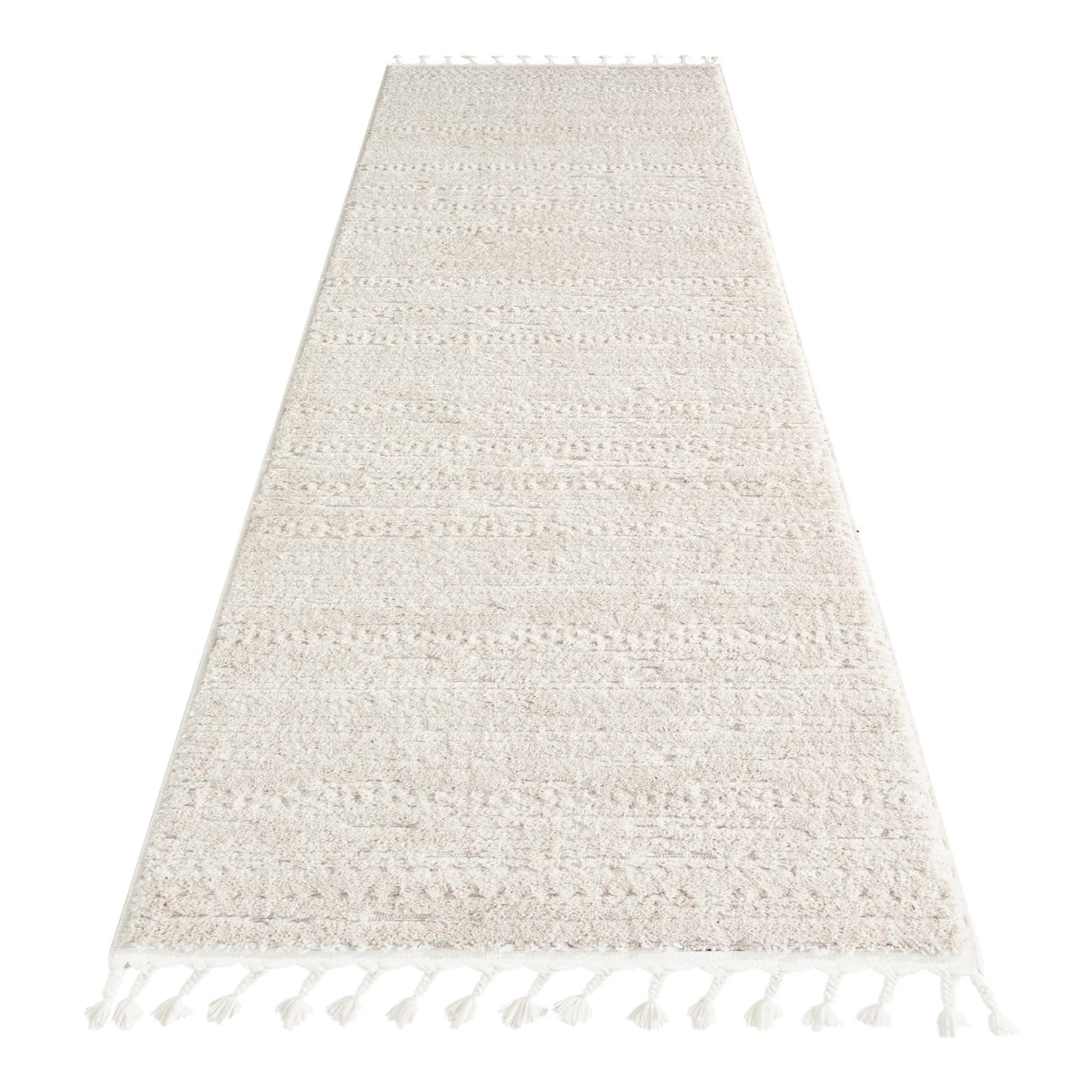 Addie Plush Soft Pile Area Rug — High-and-Low 20mm Sculpted Pile, Tassels — Allure Home Collections