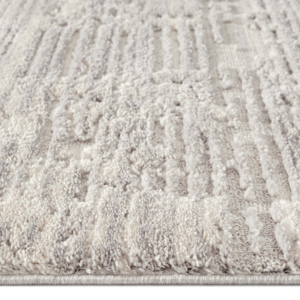 Addie Plush Area Rug — High-and-Low 20mm Sculpted Pile, Soft Tassels — Allure Home Collections