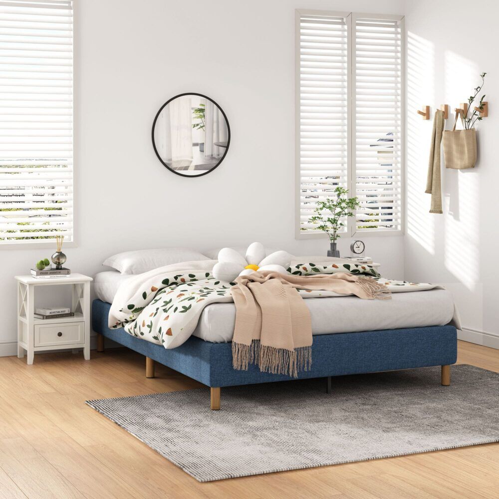 Vetralla Queen Bed Frame, Blue