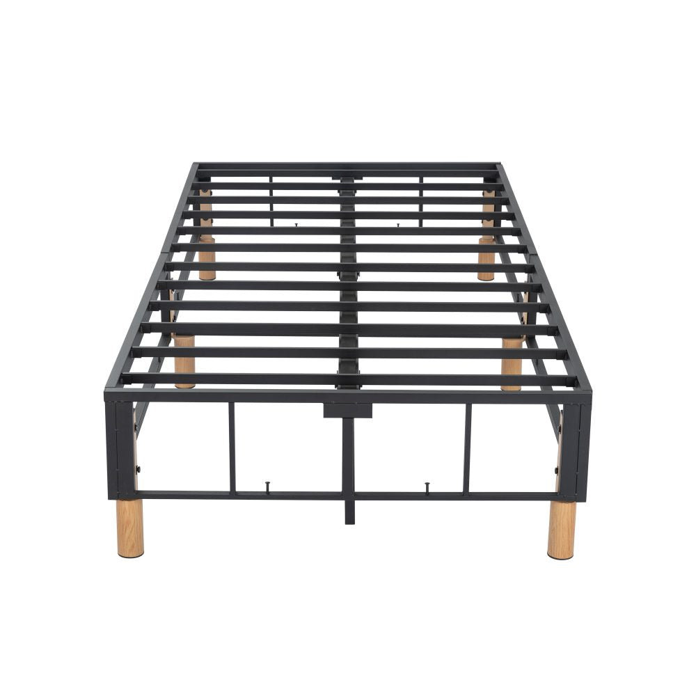 Elegant Dark Grey Metal Bedframe Foundation