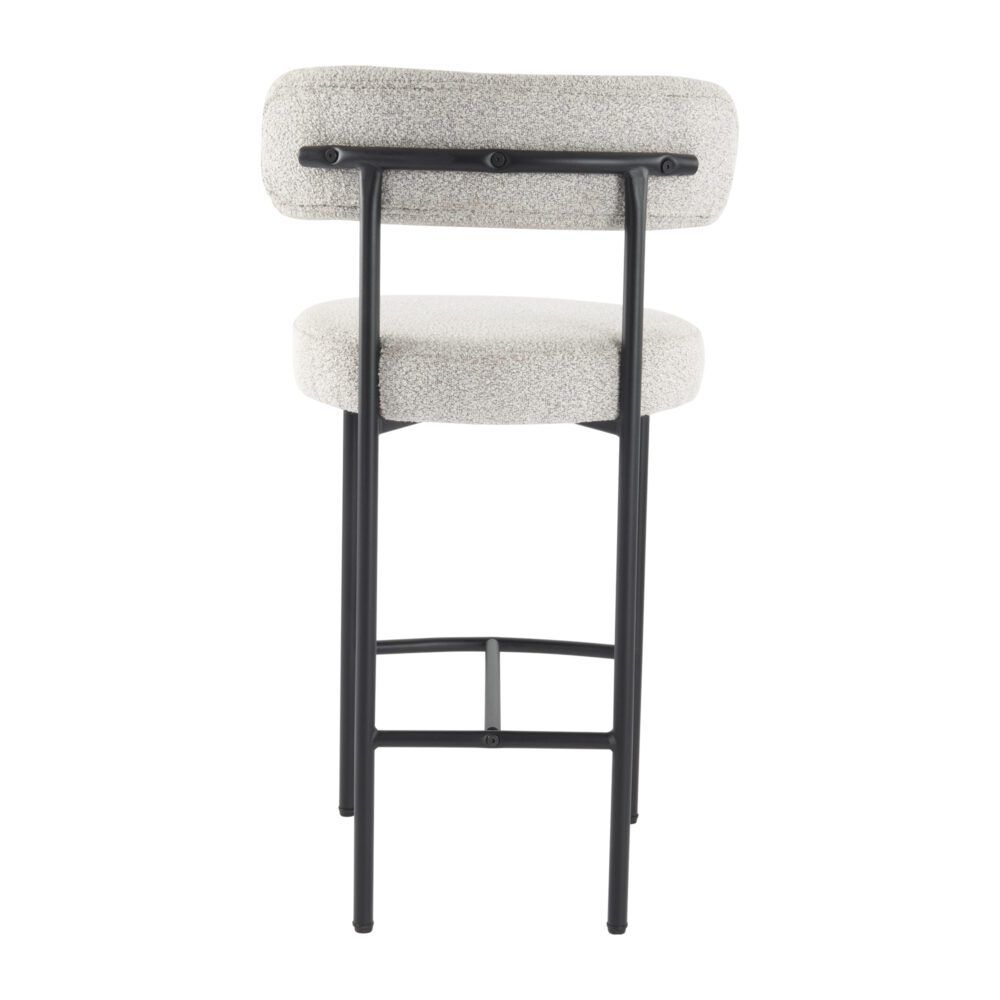 Shoreham Boucle Bar Stool, White 2pcs