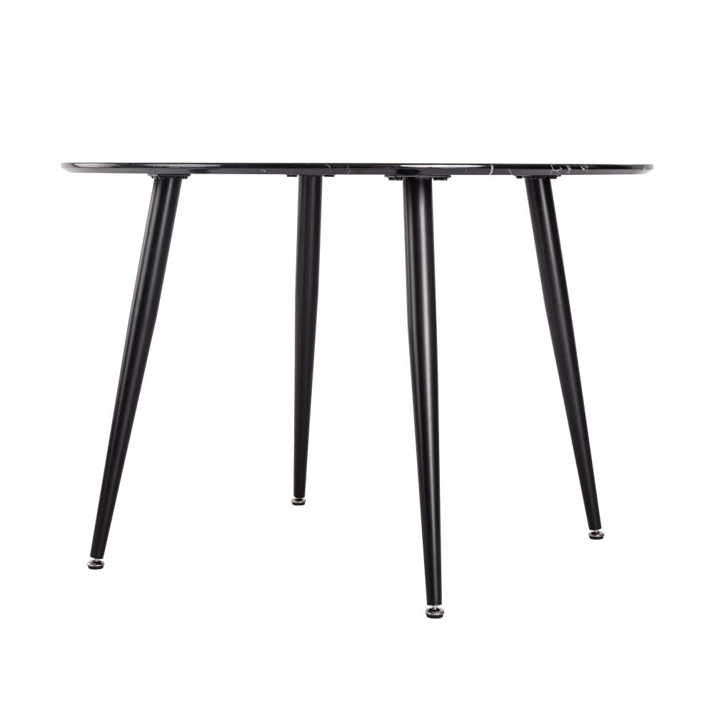 Elegant Marble Effect Round Dining Table