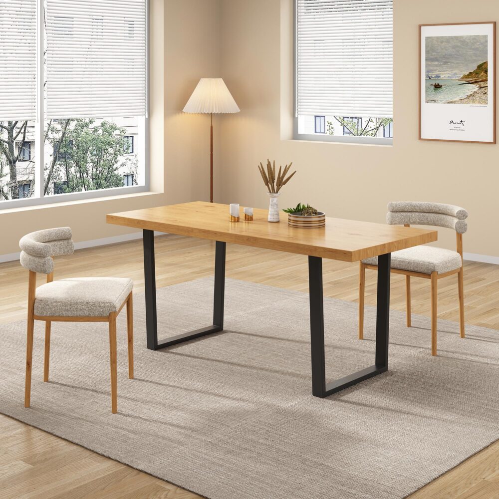 Saddleworth rectangular dining table in natural