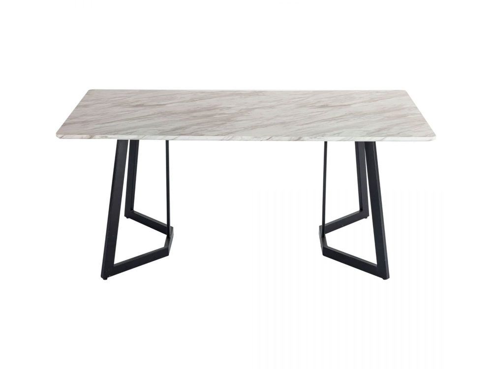 Sevenhill Rectangular Marble Dining Table, White 170cm