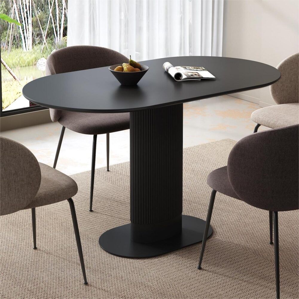 Armagh Oval Dining Table, Black