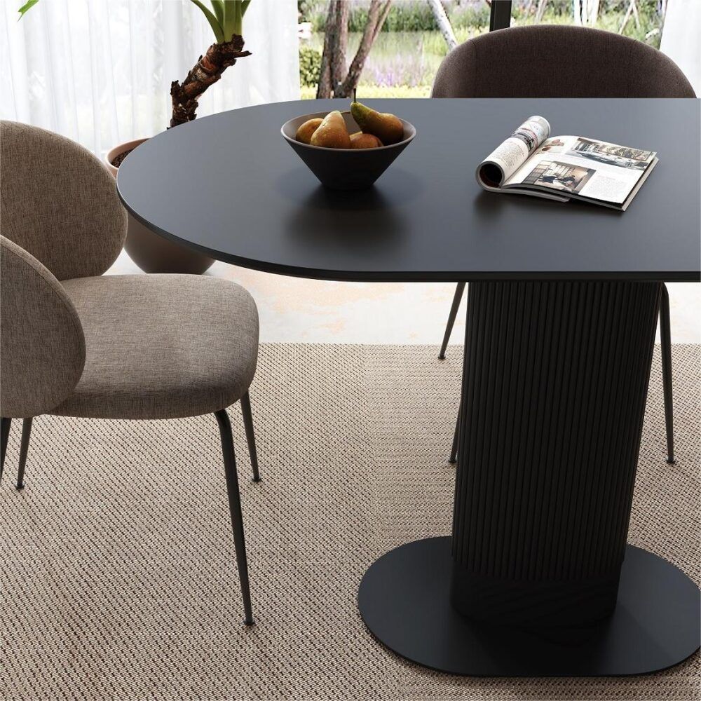 Armagh Oval Dining Table, Black