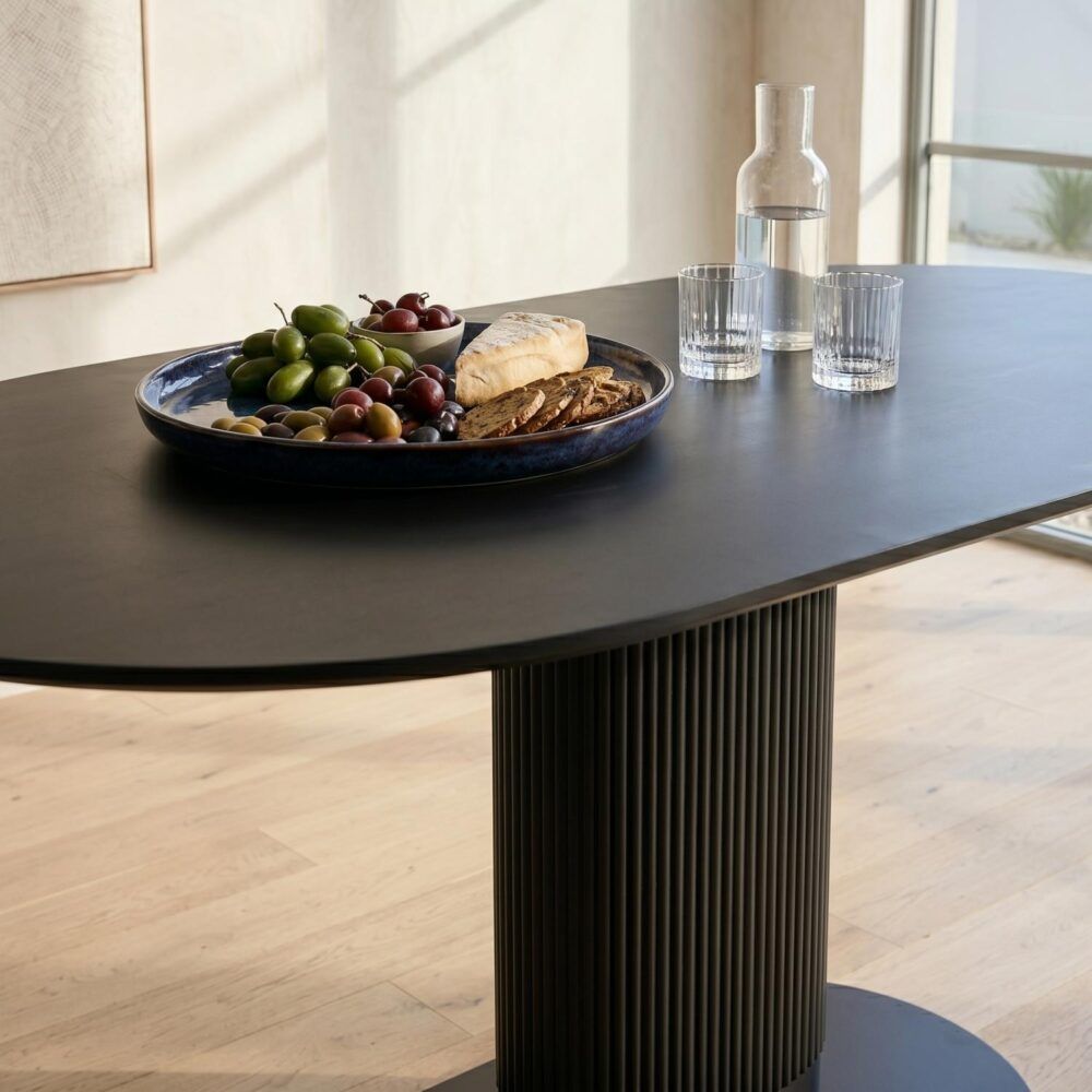 Armagh Oval Dining Table, Black