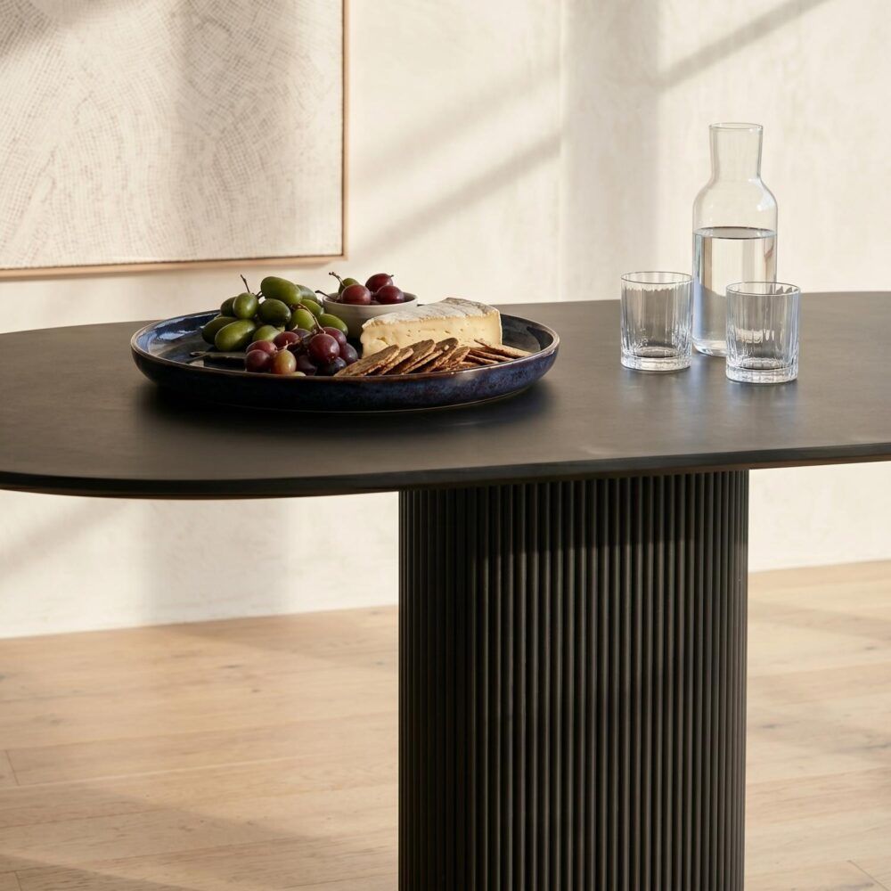 Armagh Oval Dining Table, Black