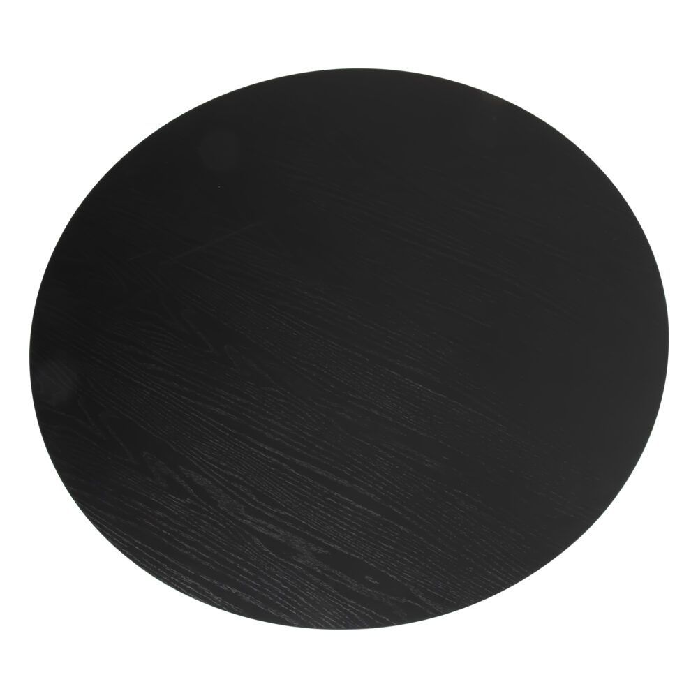 Leasingham Round Dining Table, Black 110cm