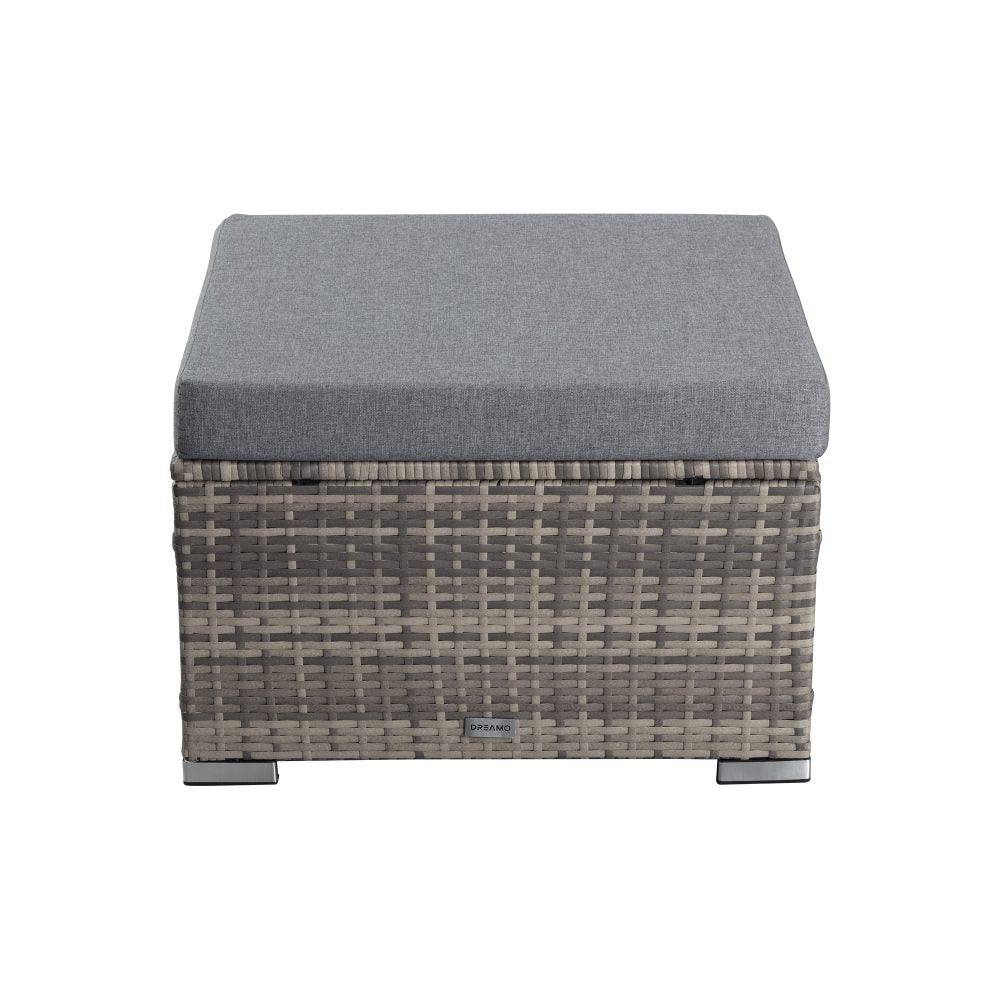 Marcoola 9 Piece Outdoor Modular Lounge, Grey Wicker