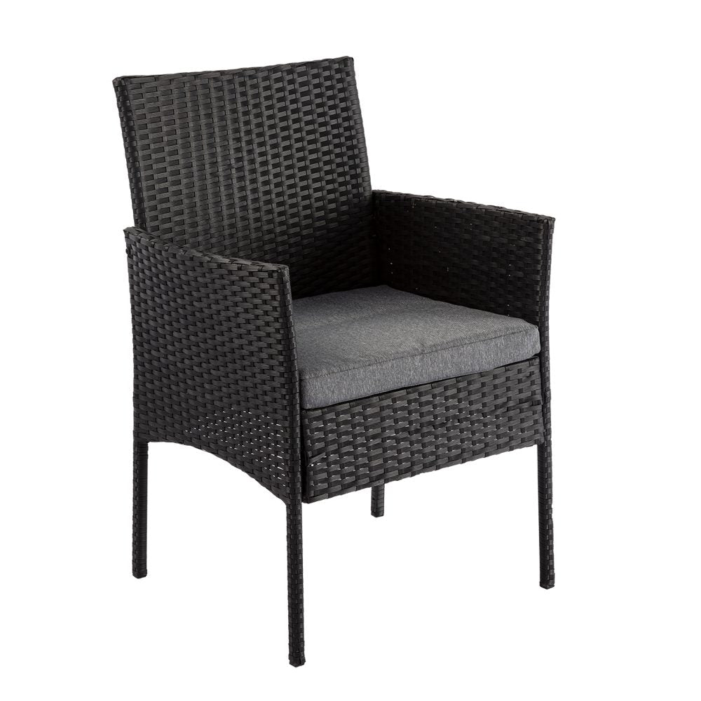 Alexandra 3 Piece Outdoor Lounge Set, Black Wicker