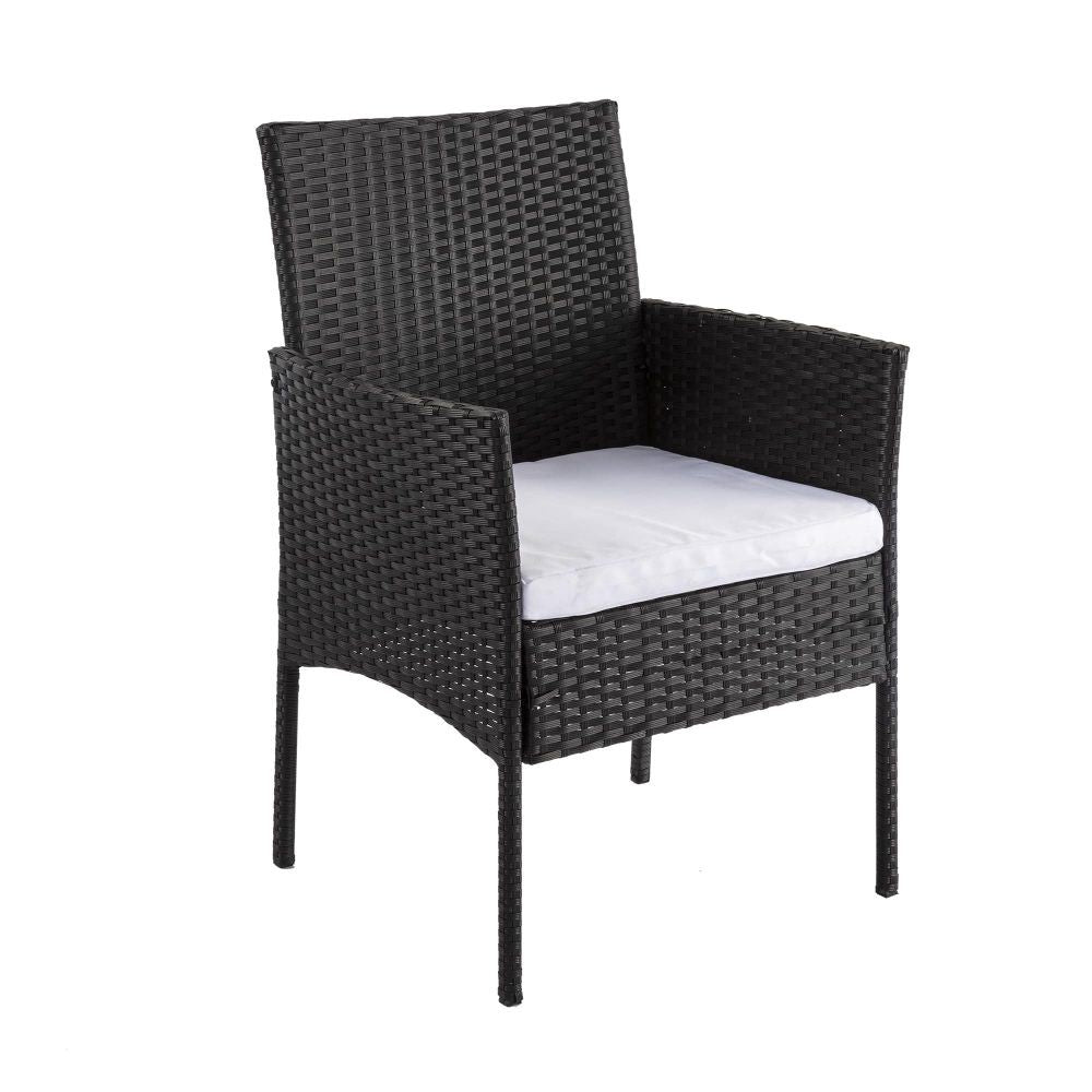 Shelly Beach 4 Piece Outdoor Lounge Set, Black Wicker