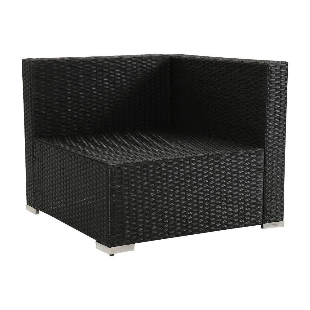 Mooloolaba 7 Piece Outdoor Lounge Set, Black Wicker
