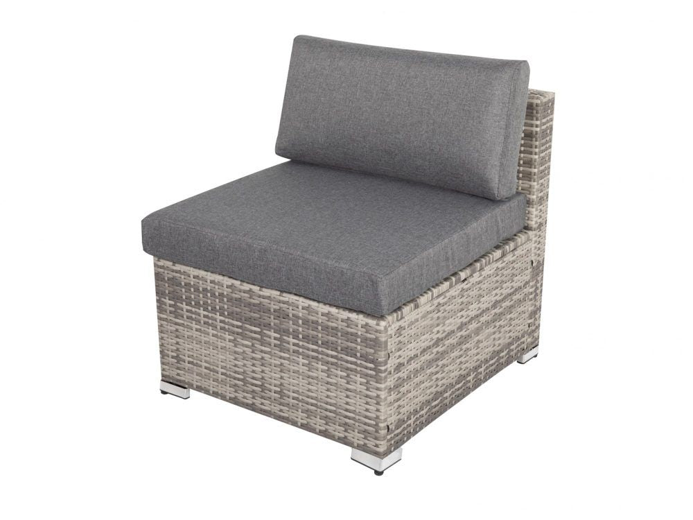 Mudjimba 7 Piece Outdoor Modular Lounge, Grey Wicker