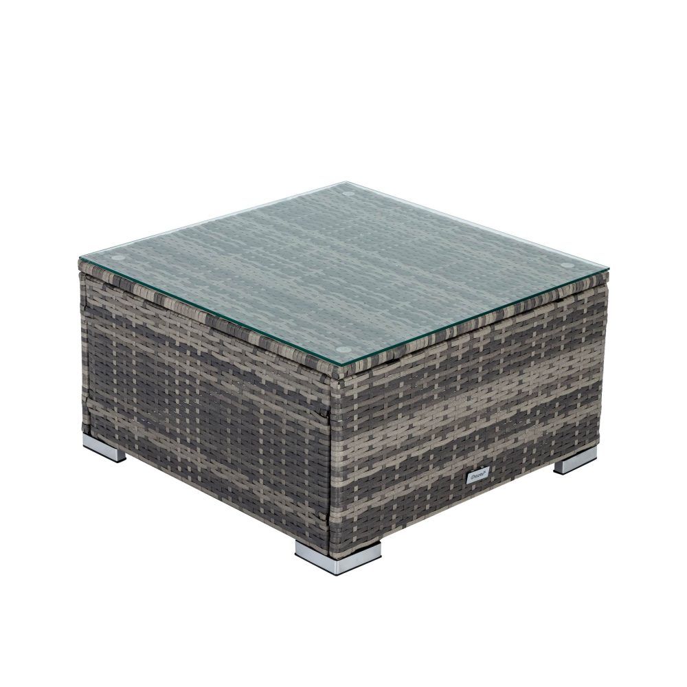 Mudjimba 9 Piece Outdoor Modular Lounge, Grey Wicker