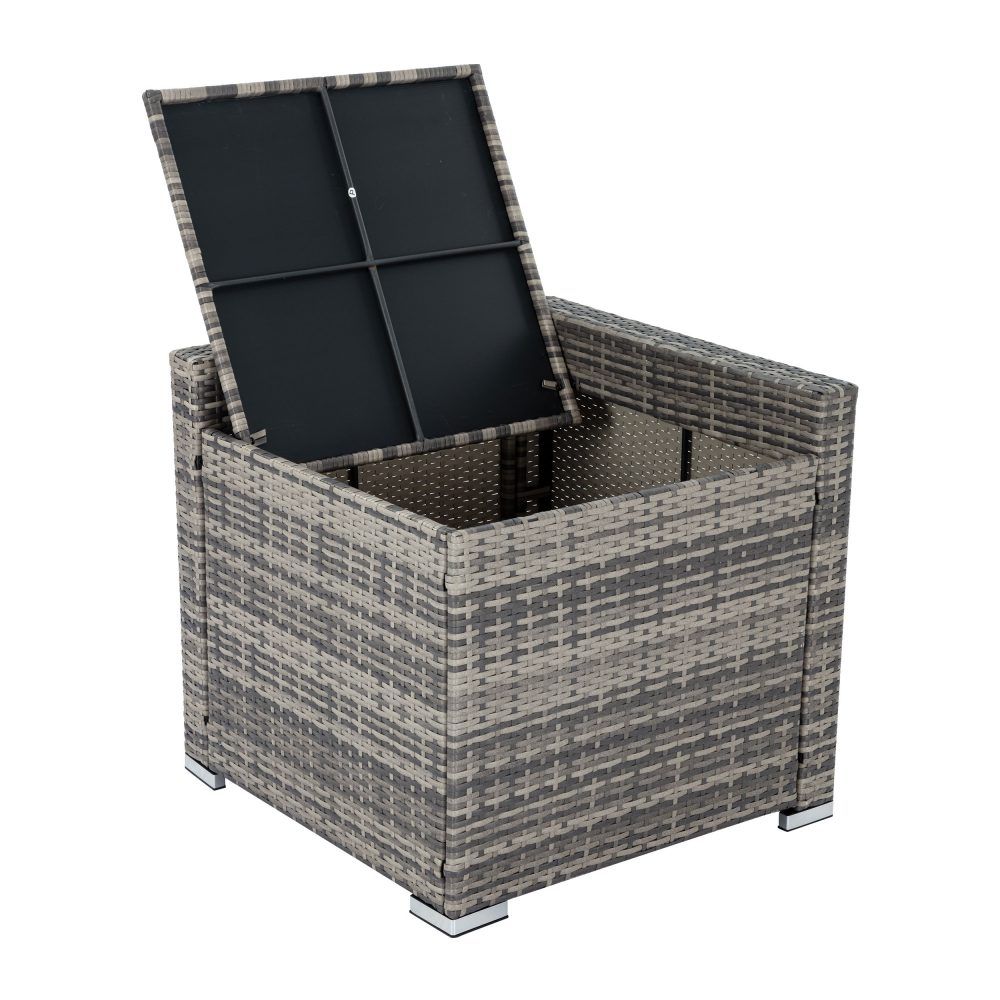 Mudjimba 9 Piece Outdoor Modular Lounge, Grey Wicker
