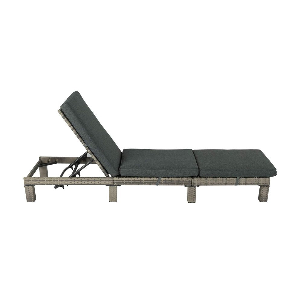 Kings Beach Sun Lounge, Grey Wicker