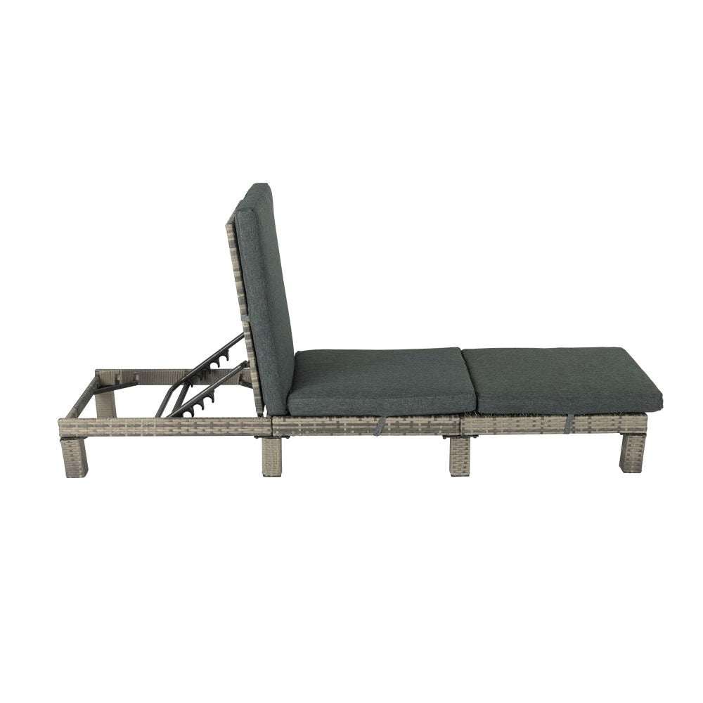 Kings Beach Sun Lounge, Grey Wicker