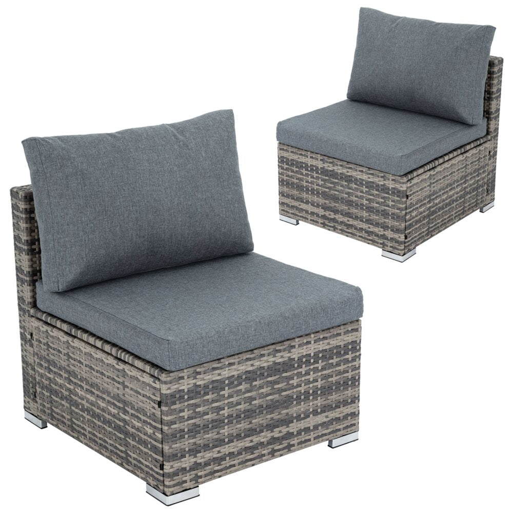 Nelly Bay 2 Piece Outdoor Sofa Set, Grey
