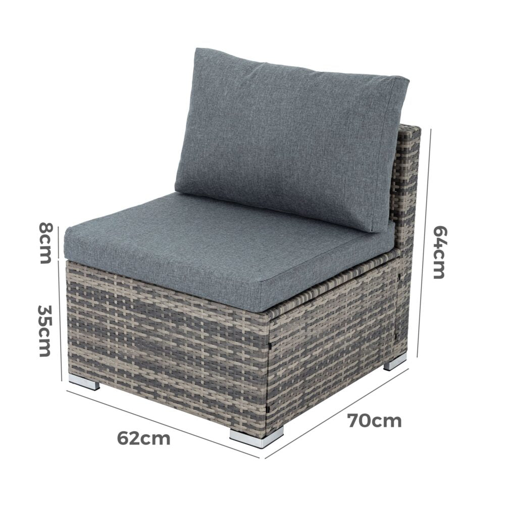 Nelly Bay 2 Piece Outdoor Sofa Set, Grey