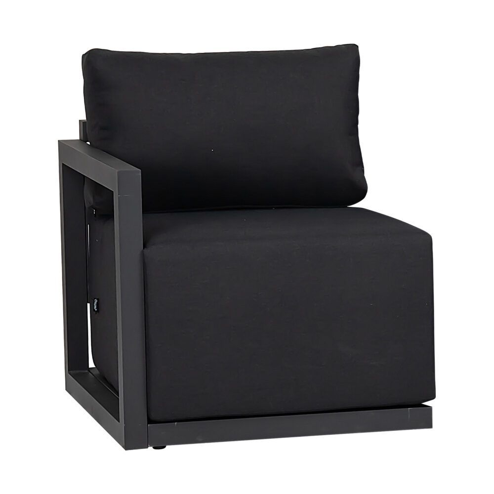 Noosa 6 Piece Outdoor Lounge Set, Charcoal Grey Aluminium