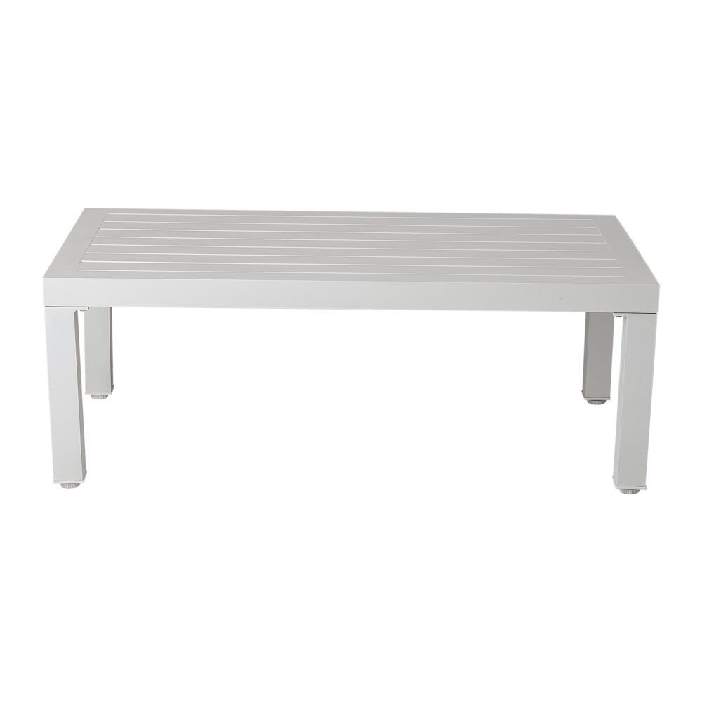 Noosa 5 Piece Outdoor Corner Lounge Set, White Aluminium
