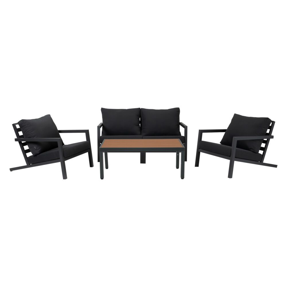 Coolum 5 Piece Outdoor Sofa Set, Charcoal Grey Aluminium