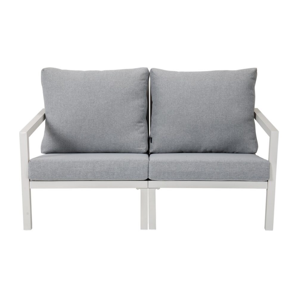 Coolum 5 Piece Outdoor Sofa Set, White Aluminium