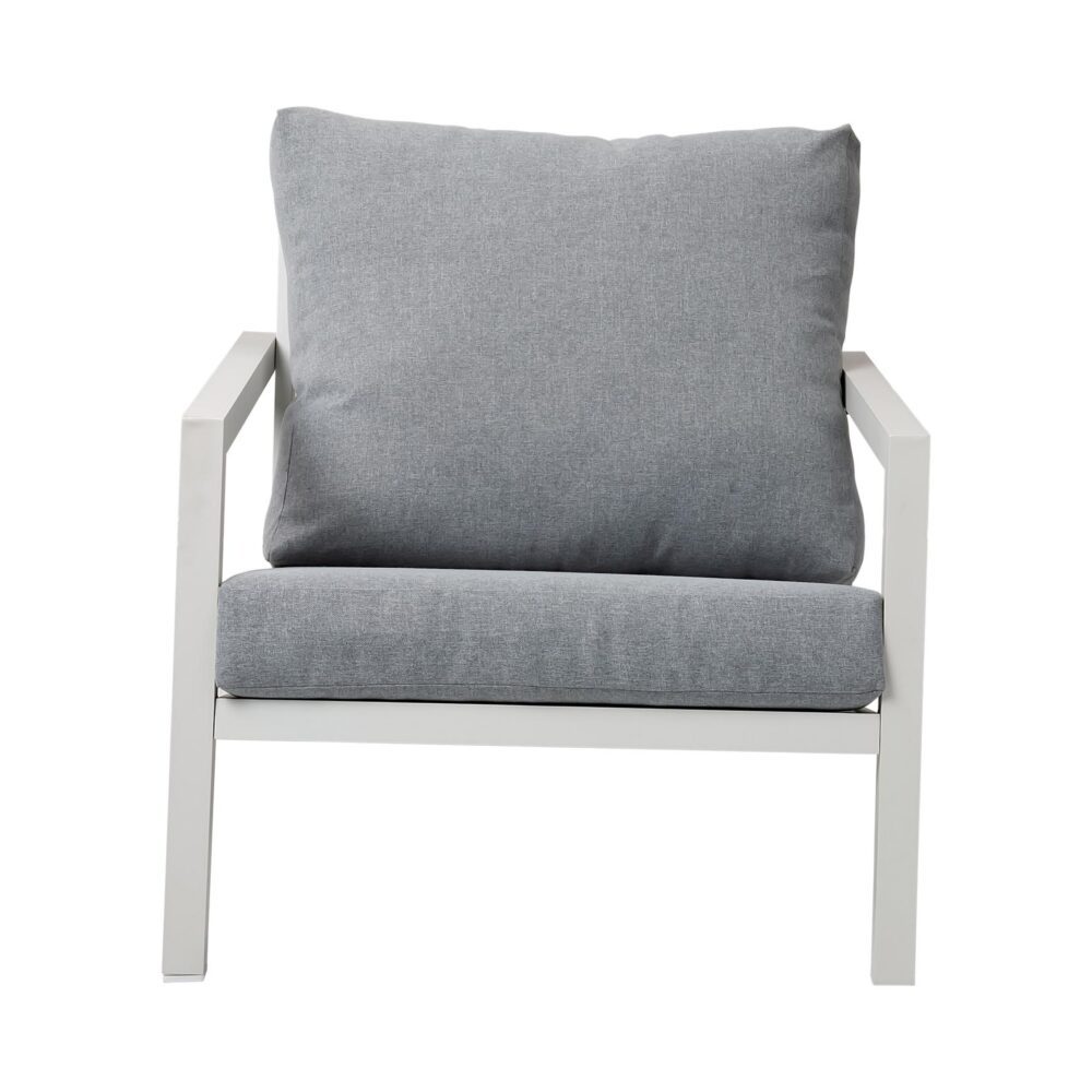 Coolum 5 Piece Outdoor Sofa Set, White Aluminium